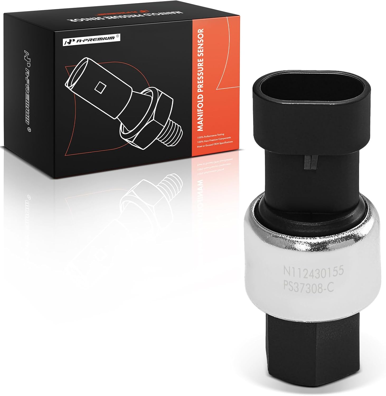 A-Premium Pressure Sensor Compatible with Chevy, GMC, Cadillac, Buick & More - Avalanche, Express, Silverado, Suburban, Tahoe, Trailblazer, Envoy, Savana, Sierra, Yukon, Escalade, LeSabre, H2, 9-7x