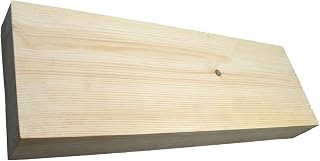 Wilson Rustic Farmhouse Wood Shelf - Abrigo de madera (3" de grosor x 8" de ancho), color plateado