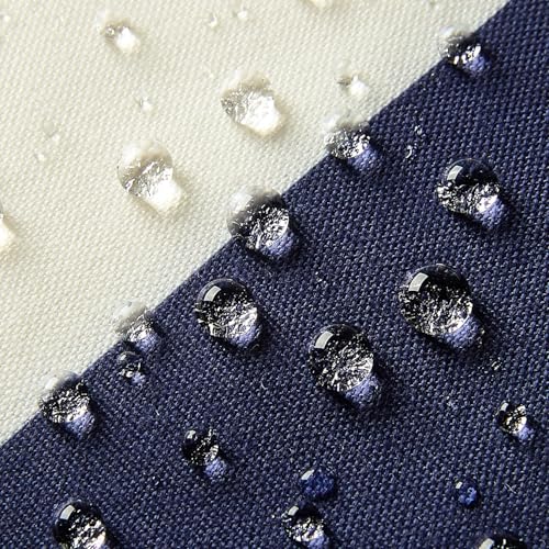 Image of Allorry Outdoor Pillow Covers 24x24 Set of 2 Navy Blue Striped Decoration Throw Pillow Covers for Spring Summer Outdoor Waterproof Garden Patio Furniture Sofa Bed Home Decor JB007-D24
