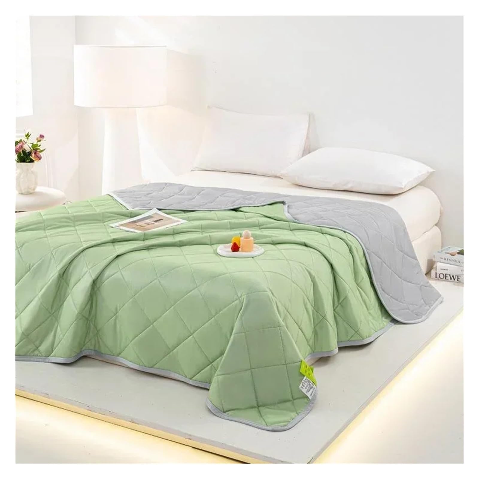 IUVYTA Summer Duvet Summer Breathable Ice Silk Blanket for Bedroom Washable Plaid Air Conditon Comforter Lightweight(A3 summer blanket,180x200cm L)