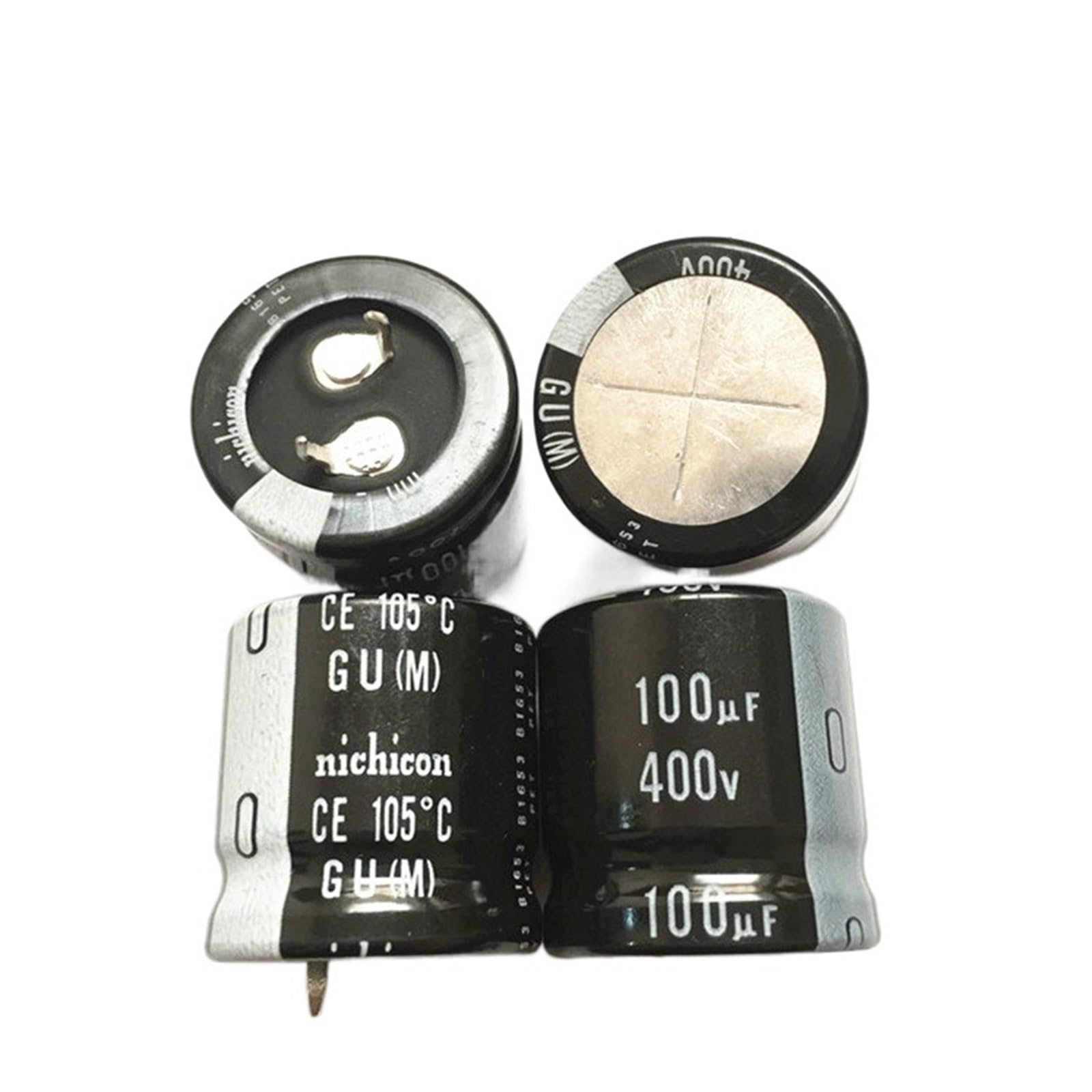Condensateur 100uf 400v GU snap-in 25x25mm pour alimentation électrique de rechange