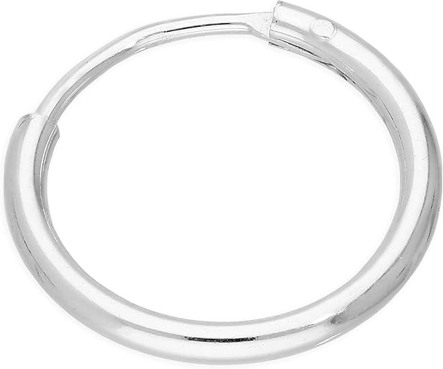 Single Sterling Silver 12mm Hoop Earring