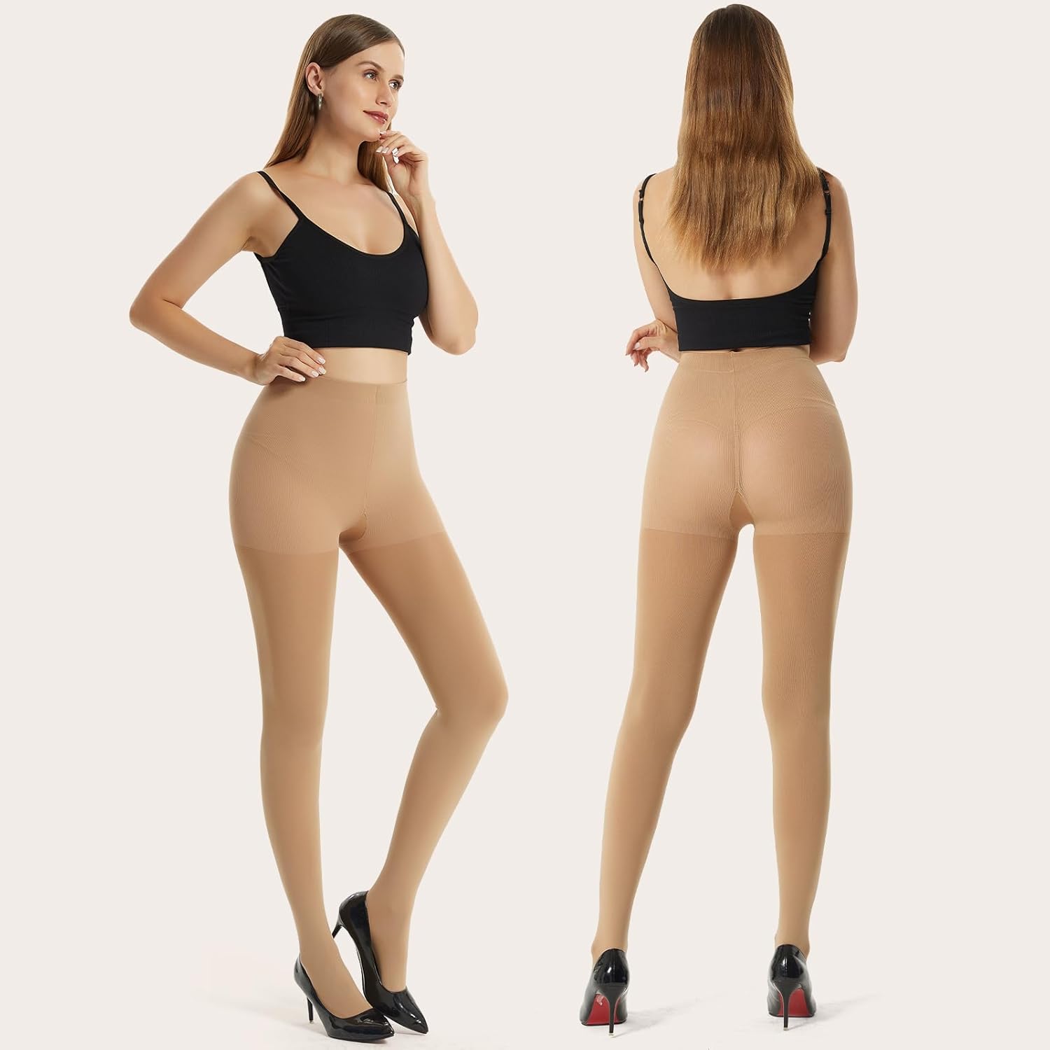 MANZI Women's Super Opaque Tights 2 Pairs 120 Denier Warm Control Top High Waist Winter Pantyhose for Women - Image 6