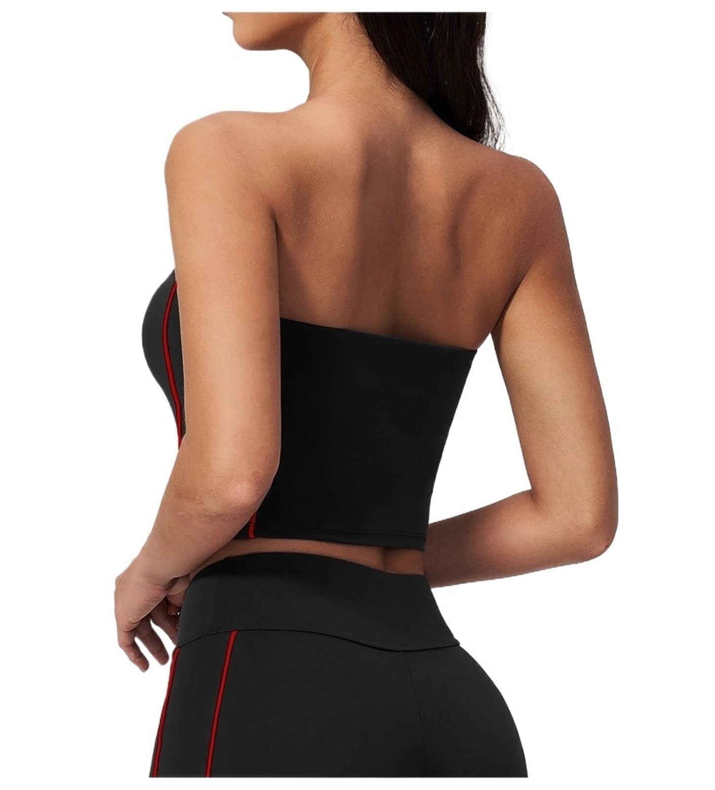 Sujetador Deportivo sin Tirantes para Mujer, Top Yoga Nailon sin Costuras con Almohadillas ExtraíBles, Bandeau Transpirable Entrenamiento