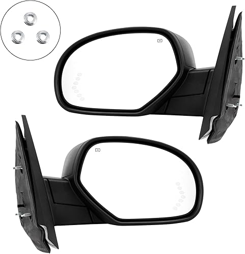 Miniatura 2 de Espejos de remolque de repuesto para Chevrolet Silverado GMC Sierra 1500 2007-2012 Cadillac Escalade Chevrolet Tahoe 2007-2014 con señal de giro
