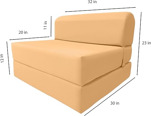 Miniatura 254 de Sofá cama plegable color gris de espuma, 6 pulgadas. Grosor x 32 pulgadas, ancho x 70 pulgadas. Cama de Invitados, cama plegable con espuma de alta