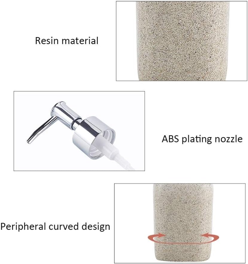 Square Plastic Refillable Liquid Soap Dispenser Pump Bottle for Bathroom Vanity Countertop, Kitchen Sink - Holds Hand Soap, Dish Soap, Hand Sanitizer, Essential(E)