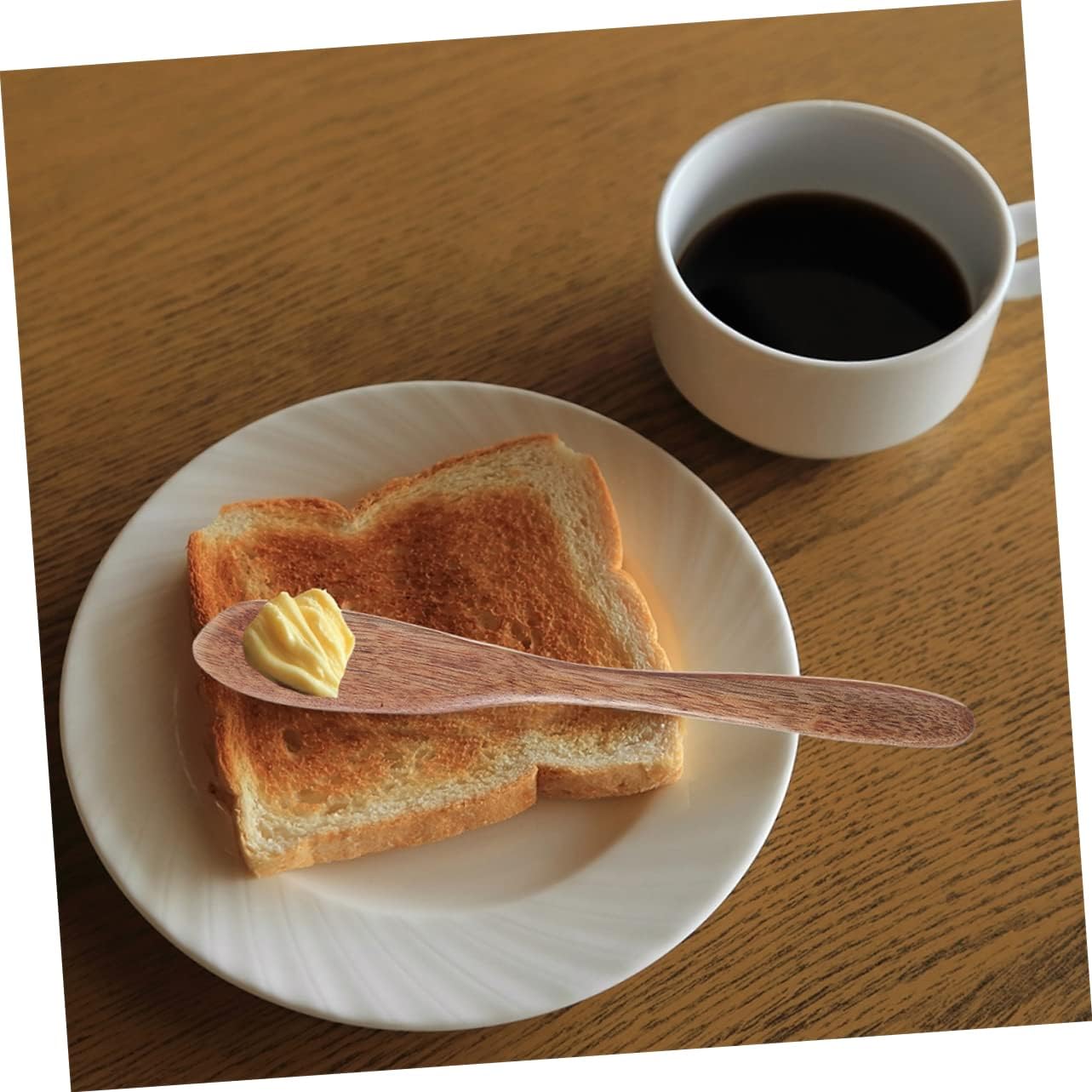 6 Piece Wooden Butter Spatula for Jam Cheese and Fruit Spreaders