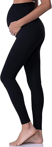 Miniatura 2 de POSHDIVAH - Leggings de maternidad para mujer para usar sobre el vientre, pantalones de yoga para embarazo, leggings para entrenamiento activo