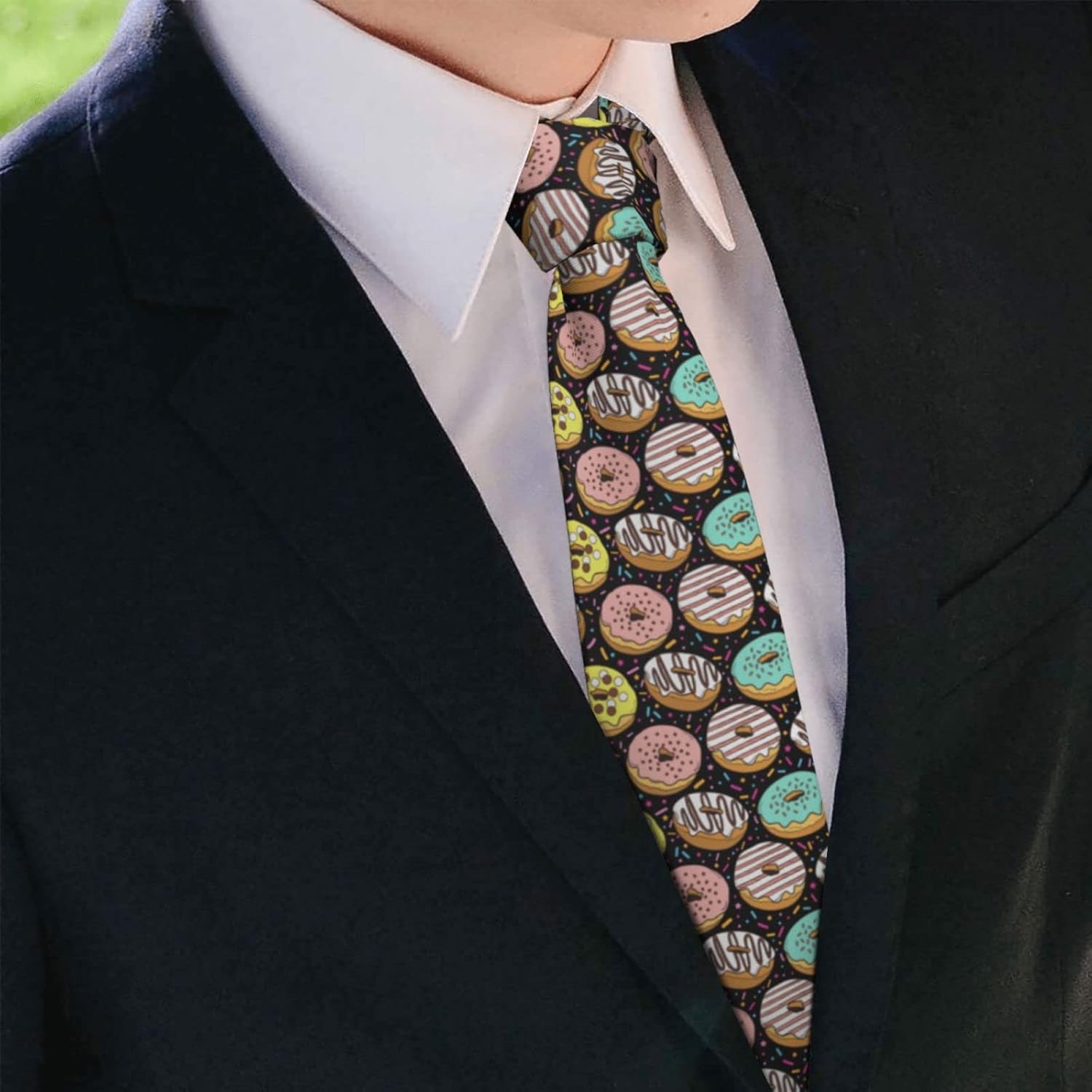 WOAIDY Men's Ties Skinny Neck Tie for Weddings Party Business Groom Dances - Image 5