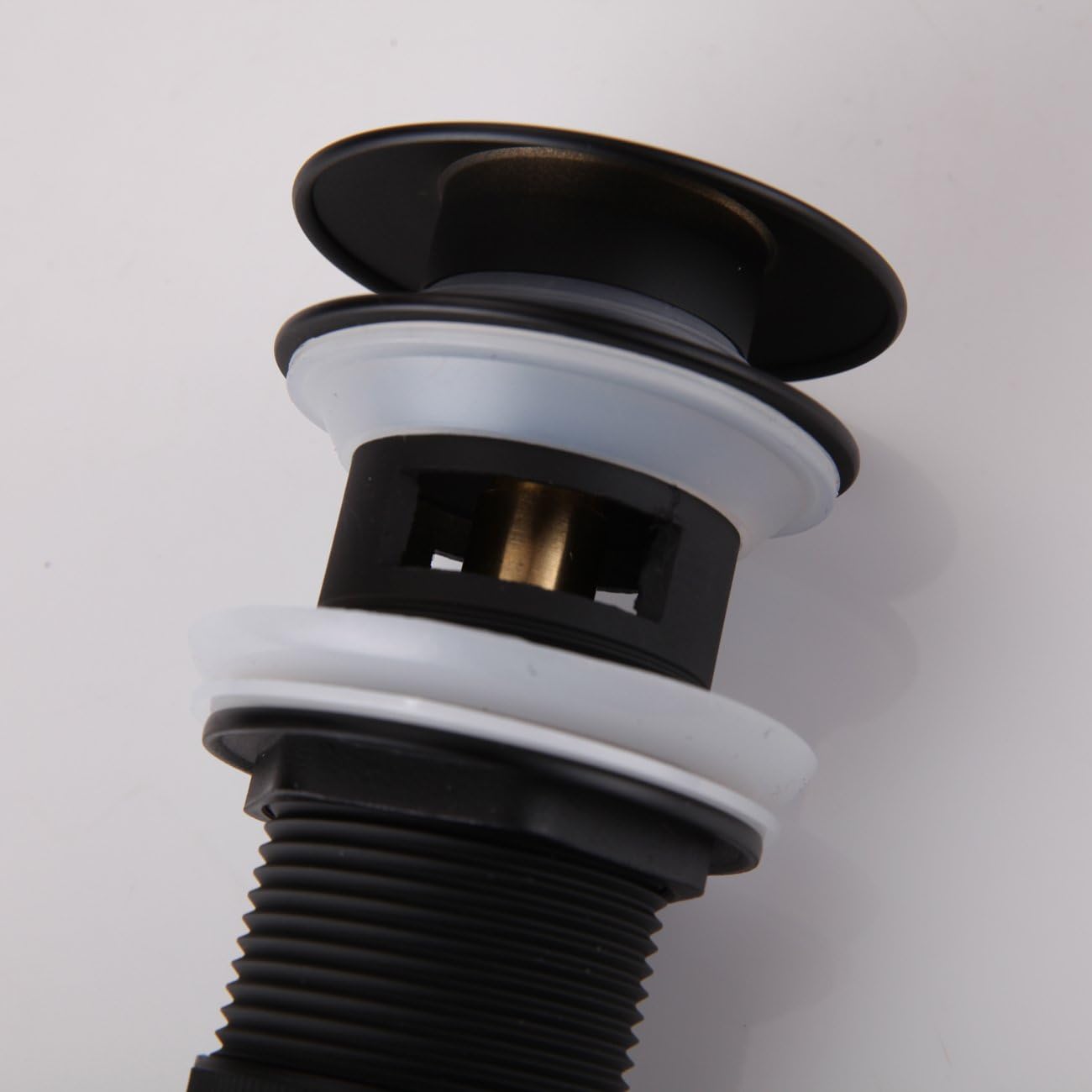 Bathroom Faucet Vessel Vanity Sink Pop Up Drain Stopper with Overflow Black Color