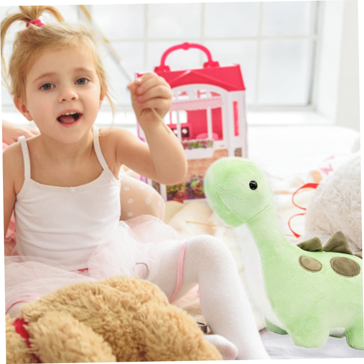 2 uds. De muñeco de Peluche de Dinosaurio de Dibujos Animados, Almohada Suave para niños y Adultos, Peluche de Dinosaurio, cumpleaños