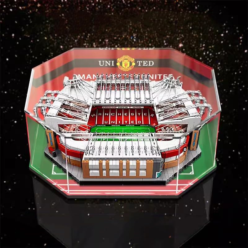 Transparent Acrylic Display Case for Lego 10272 Old Trafford Manchester United Stadium, Dustproof Display Case Compatible with Lego 10272 (Lego Model Not Included) D
