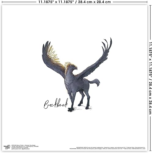 Miniatura 6 de Trends International Gallery Pops Harry Potter - Arte de pared Glimmer Buckbeak, versión sin marco, 12 x 12 pulgadas