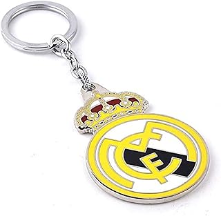 سلسلة مفاتيح تحمل شعار فريق ريال مدريد لكرة القدم مع دلاية، زنك، متعدد الالوان