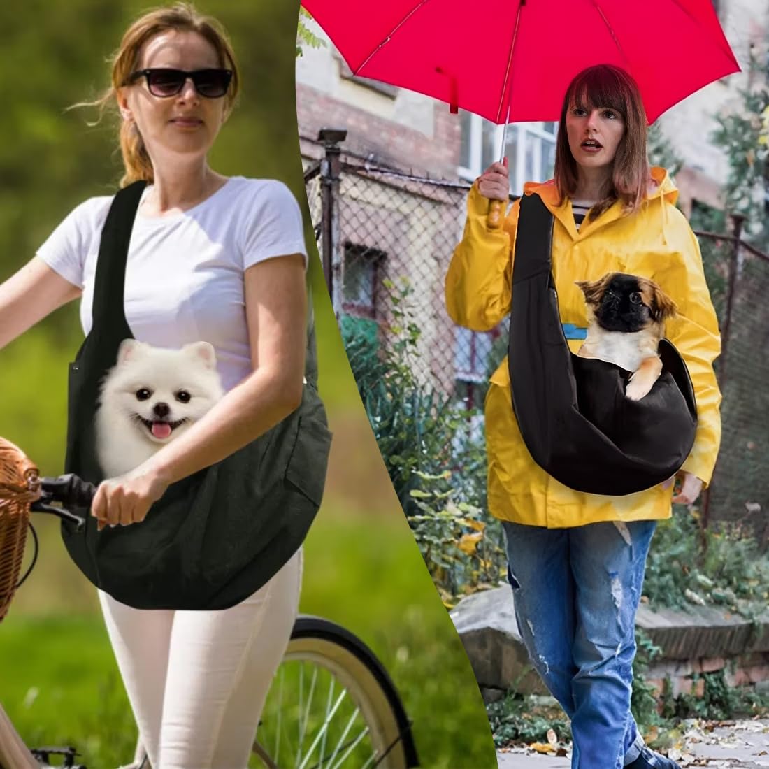EIHI 1 Pezzo Trasportino per cani, Borsa per cani, Marsupio per cani, Zaino trasportino cane per Cane/Gatto 15 KG