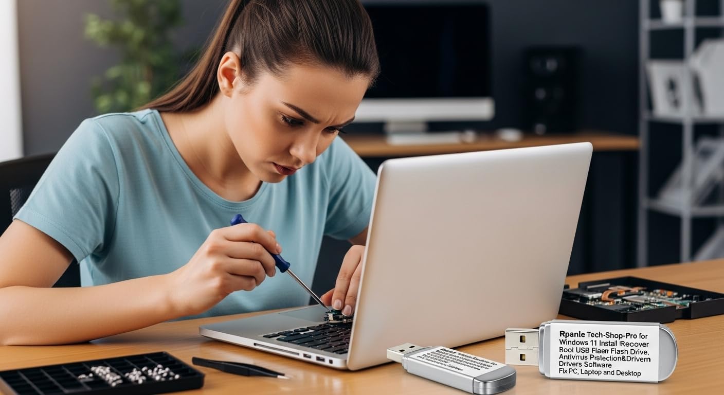 Rpanle Tech-Shop-pro USB for Windows 11 Install Recover Repair Restore Boot USB Flash Drive, 64 Bit Systems Home&Professional, Antivirus Protection&Drivers Software, Fix PC, Laptop and Desktop image 5