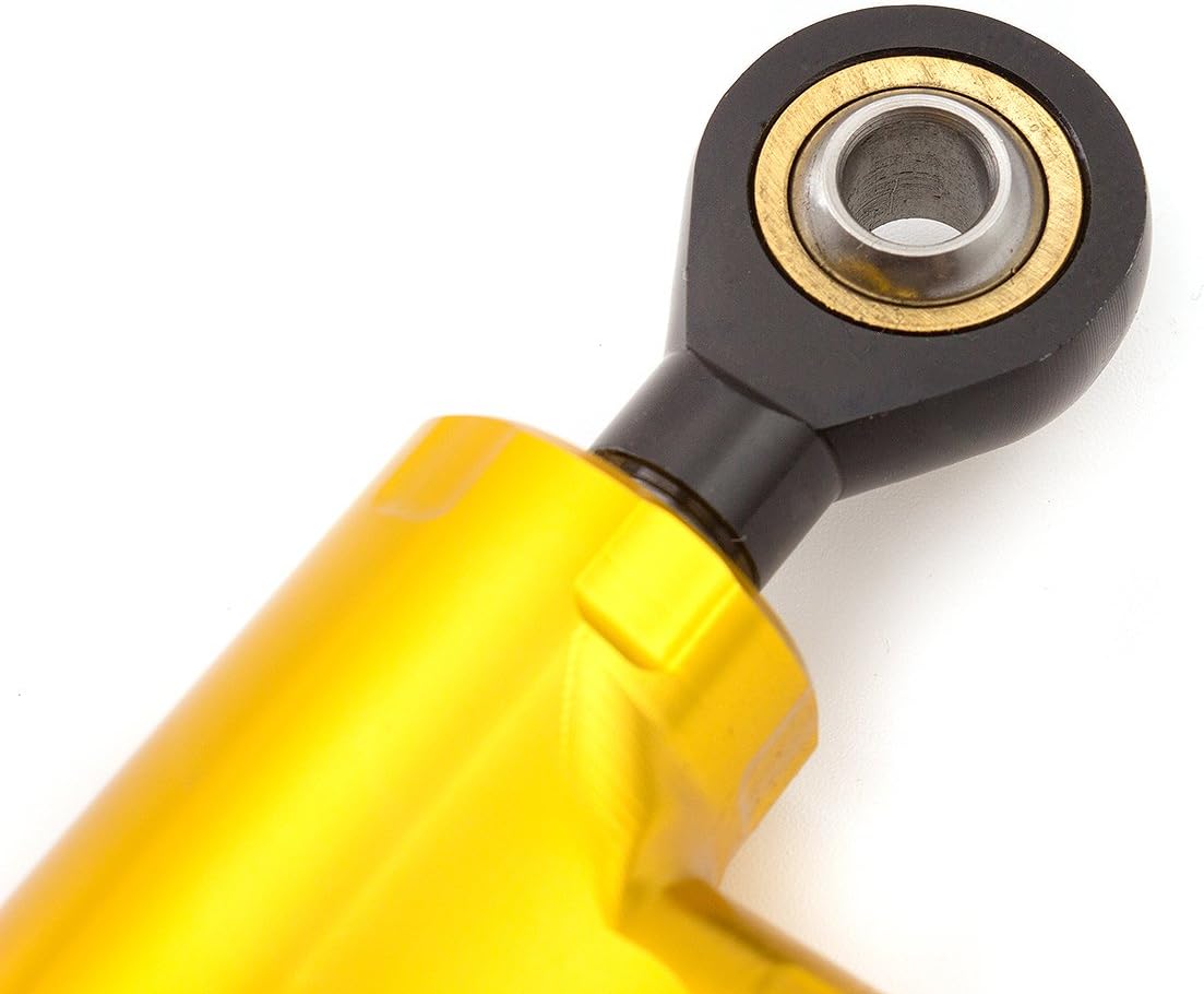 PROCNC Motorcycle Steering Damper Stabilizer Fit for Yamaha YZF R1 R3 R6 R15 R125 R25 FZ1 FZ8 FZ09 MT09 GSXR 600 750 1000 CBR600RR 1000RR ZX6R ZX636 ZZR1400 Z1000 (Gold+Black)