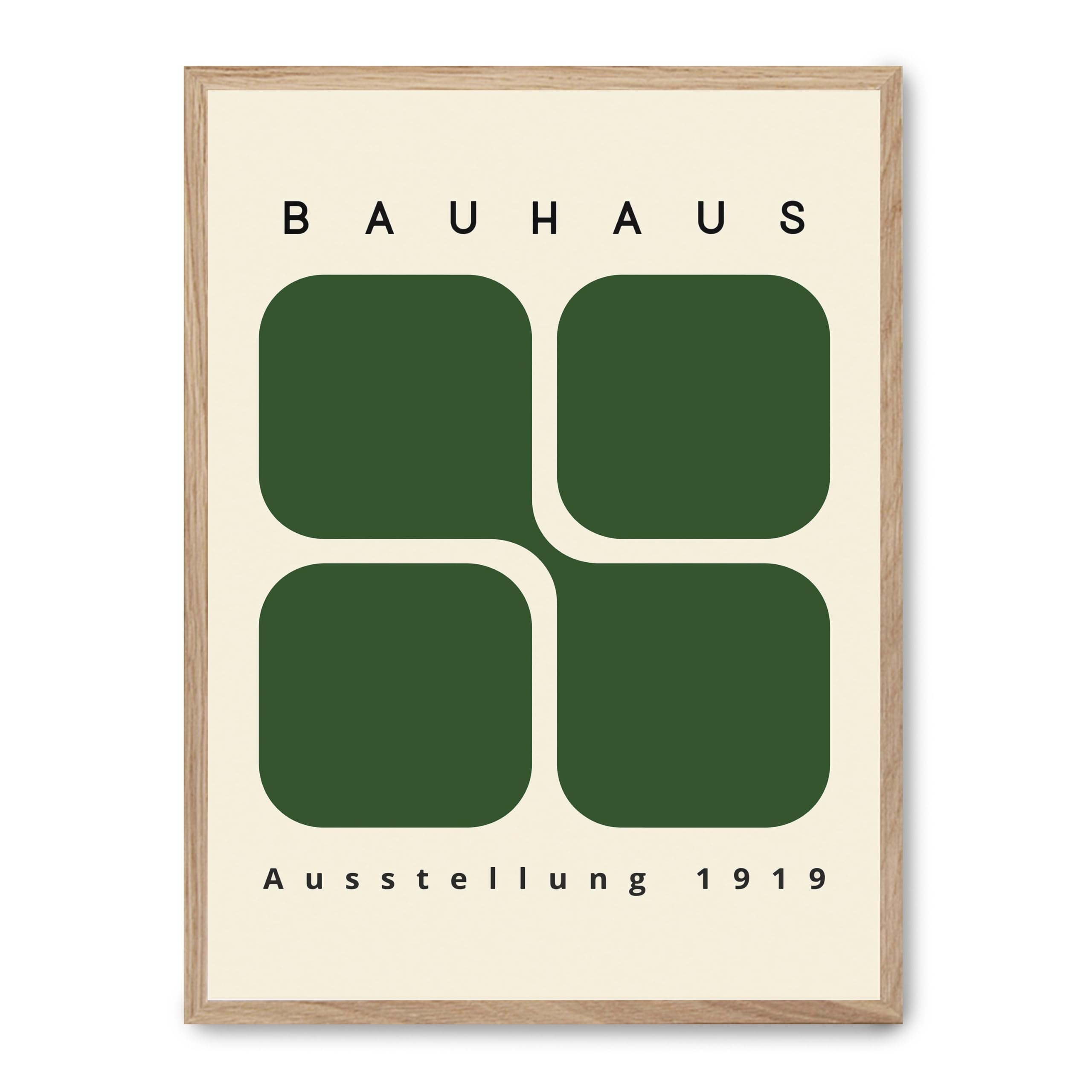 Cuadro bauhaus green forms ii FASE5 tableau deco retro moderne