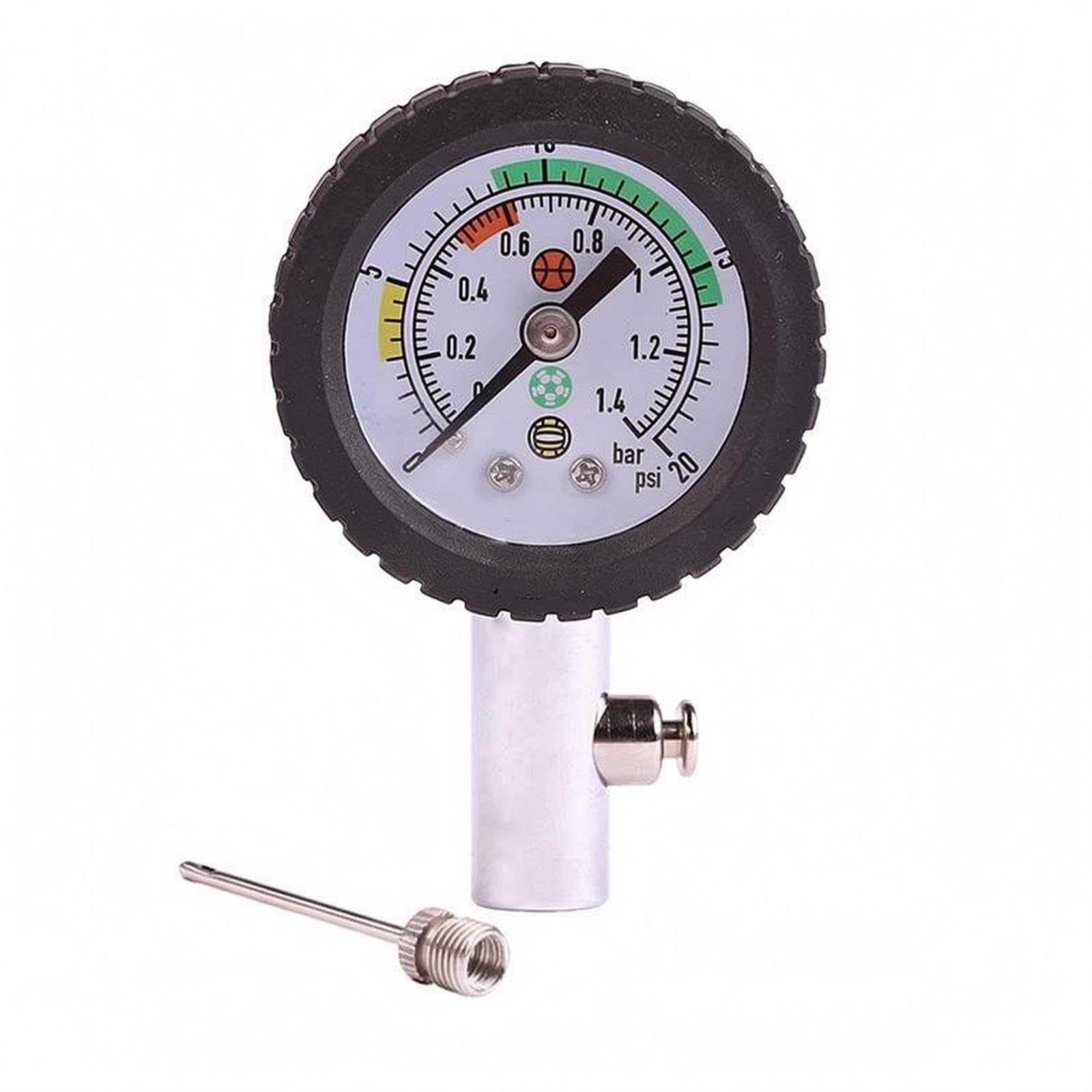 CALANDIS Sports Ball Pressure Gauge Two-Unit Scale Ball Pressure Gauge Metal Body Upgraded-image-18