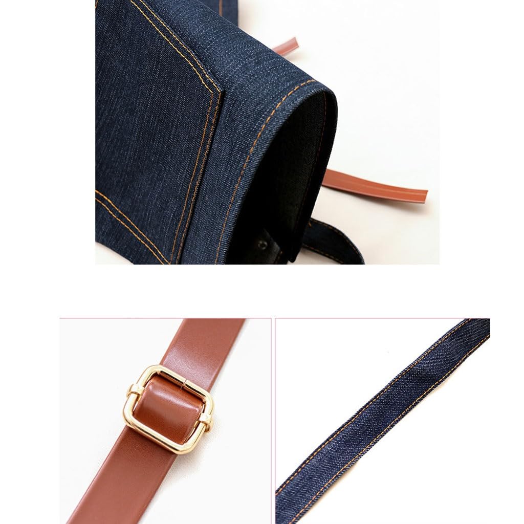 TEESONG Grembiule da Cuoco Grembiule di Jeans, Nail Art, Pittura, Barbiere Maschile e Femminile, Negozio di tè al Latte, panetteria, Abiti da Lavoro for camerieri di ristoranti Grembiuli da Uomo(B)
