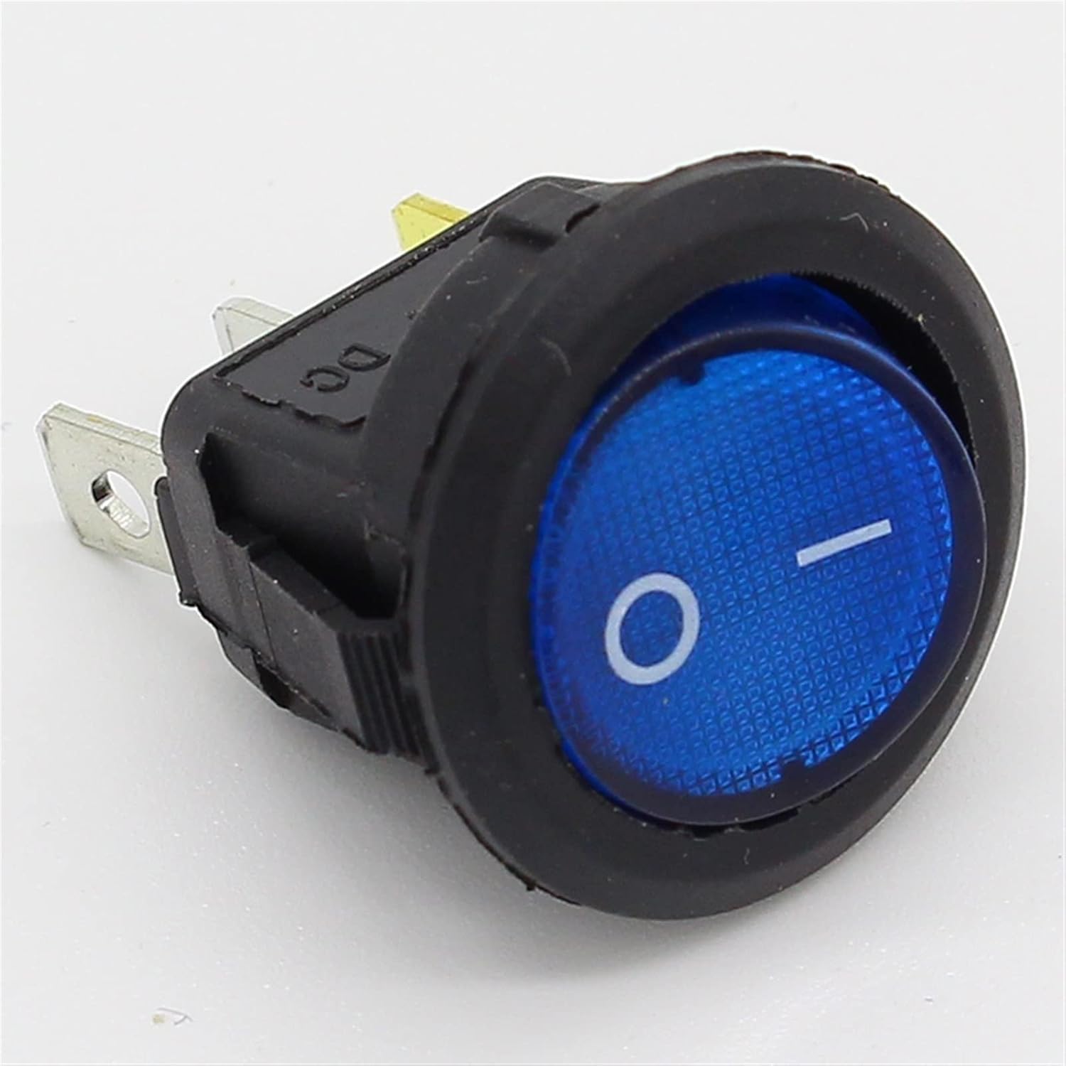 4Pcs Car 220V Round Rocker Dot Boat LED Light Toggle Switch SPST ON/Off Electric Controls (Color : Red) (Color : Blue)