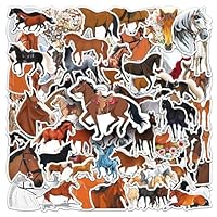 100 Pcs Horse Stickers for Water Bottle Waterproof Sticker for Laptop Skateboard Phone Car Decals for Teens Adults for Party Favors Supplies Decor (Cute Horse Riding Stickers)