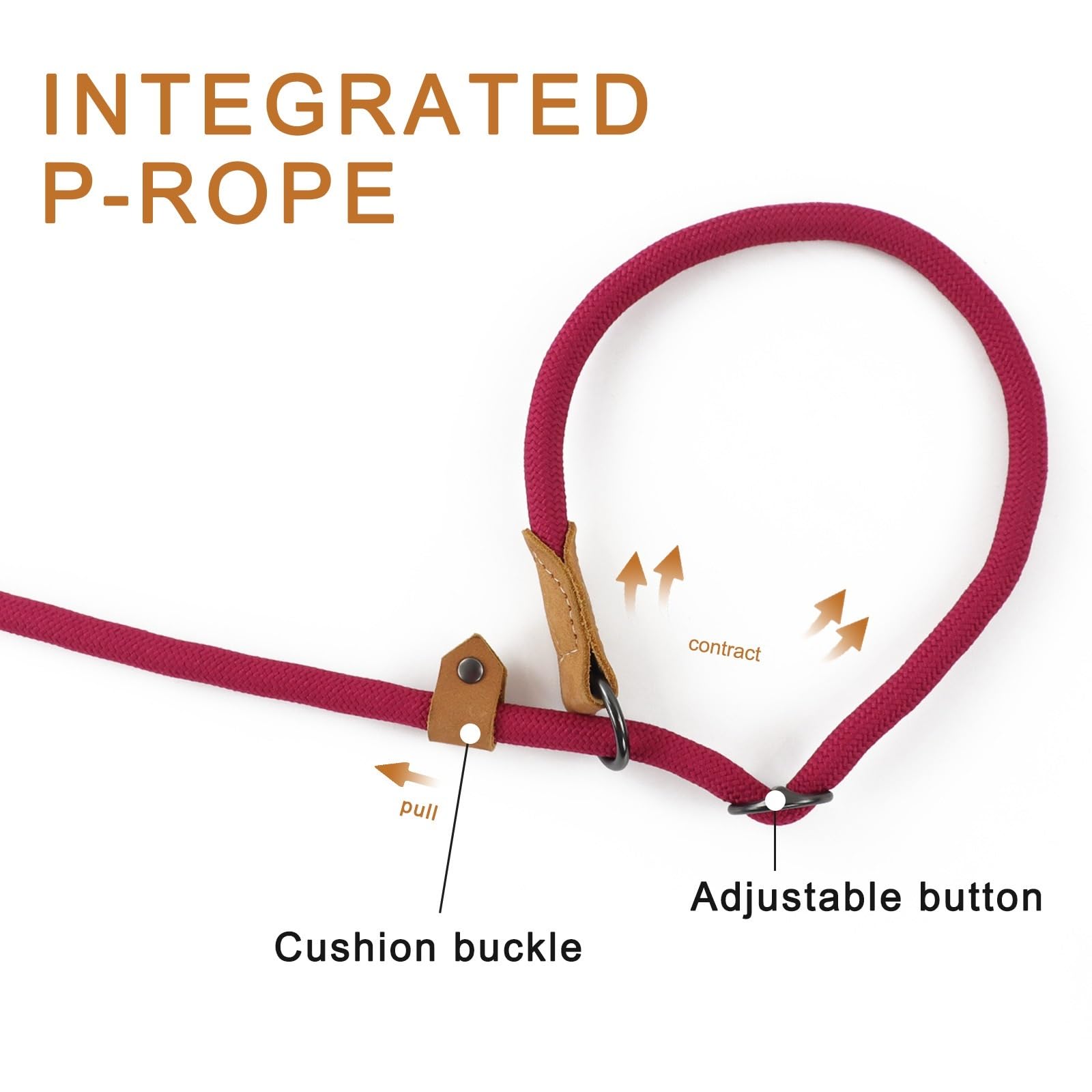 Laisse multifonctionnelle réglable en Forme de P for Chien, chaîne de Taille, Corde de Traction for la Course, la Marche, laisses Mains Libres pour Ceinture, Running(Brown,300CM)