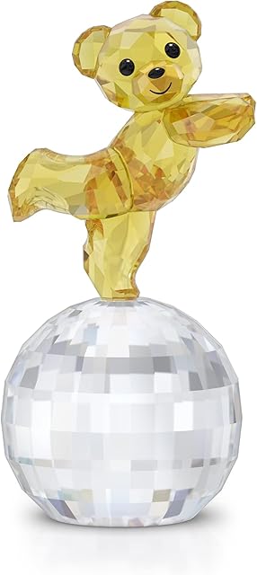Swarovski Kris Bear Ready to Disco Ornament, Multi Coloured Crystal and 90s inspired, from the Kris Bears Collection