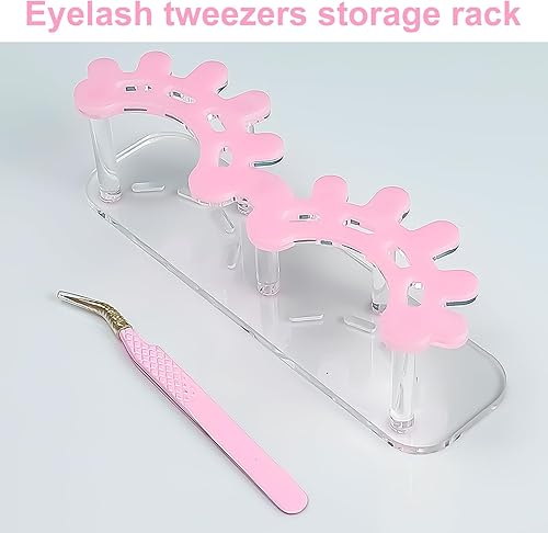 Miniatura 2 de Tweezers Stand Holder Eyelash Storage Rack Display Acrylic Shelf Eyelash Storage Rack Display