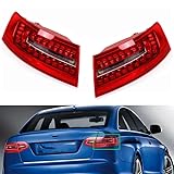 2PCS Outer LED Tail Lights Assembly For AUDI A6 C6 Sedan 2009 2010 2011 Rear Brake Stop Lamps Left&Right Side