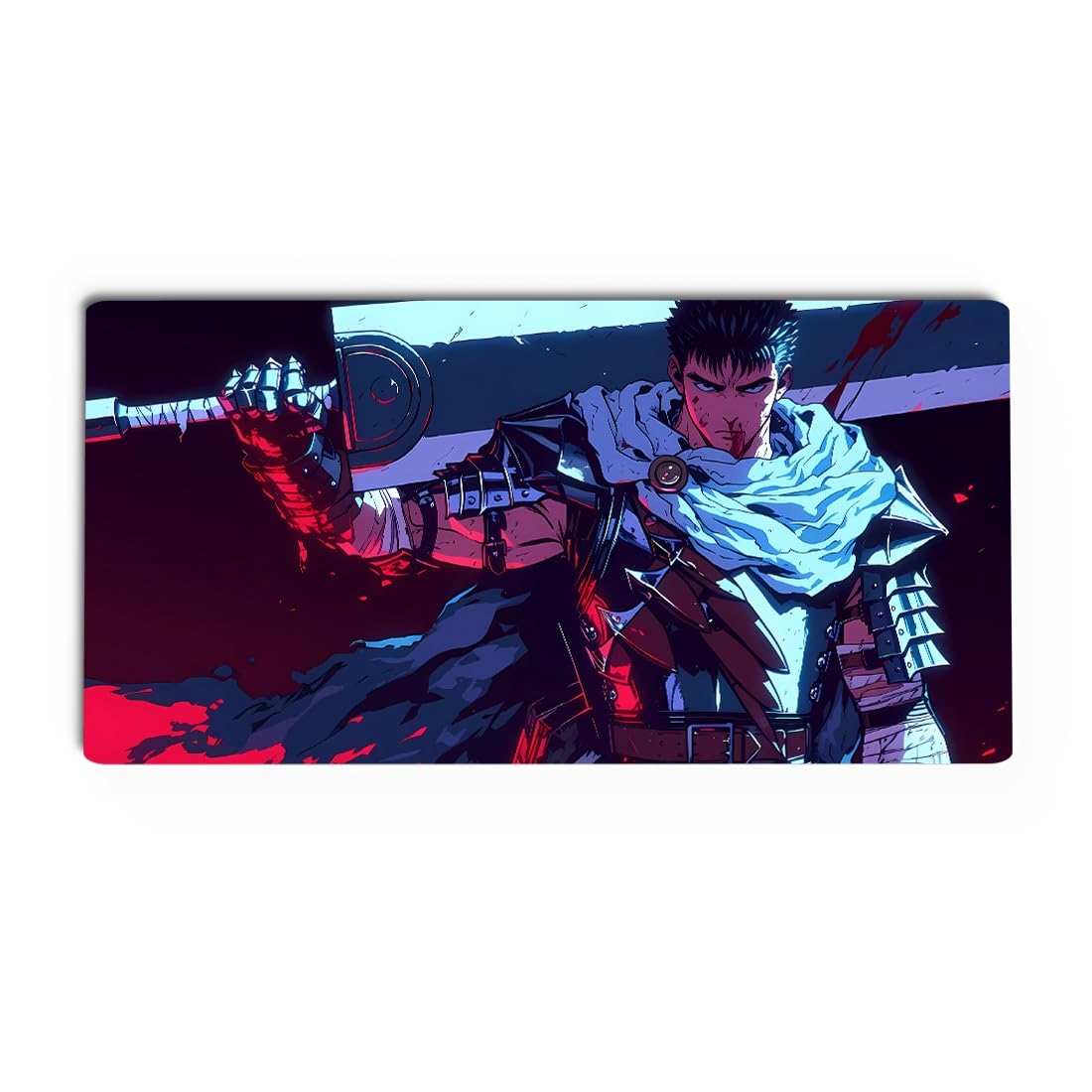 Gifting Domus Guts Anime Desk Mat | Berserk Warrior Design Mouse Pad 11x23 Inch | Non-Slip, Heat & Water Resistant | Gaming & Study Desk Mat for Anime Fans | Smooth Surface & Durable Print-image-41