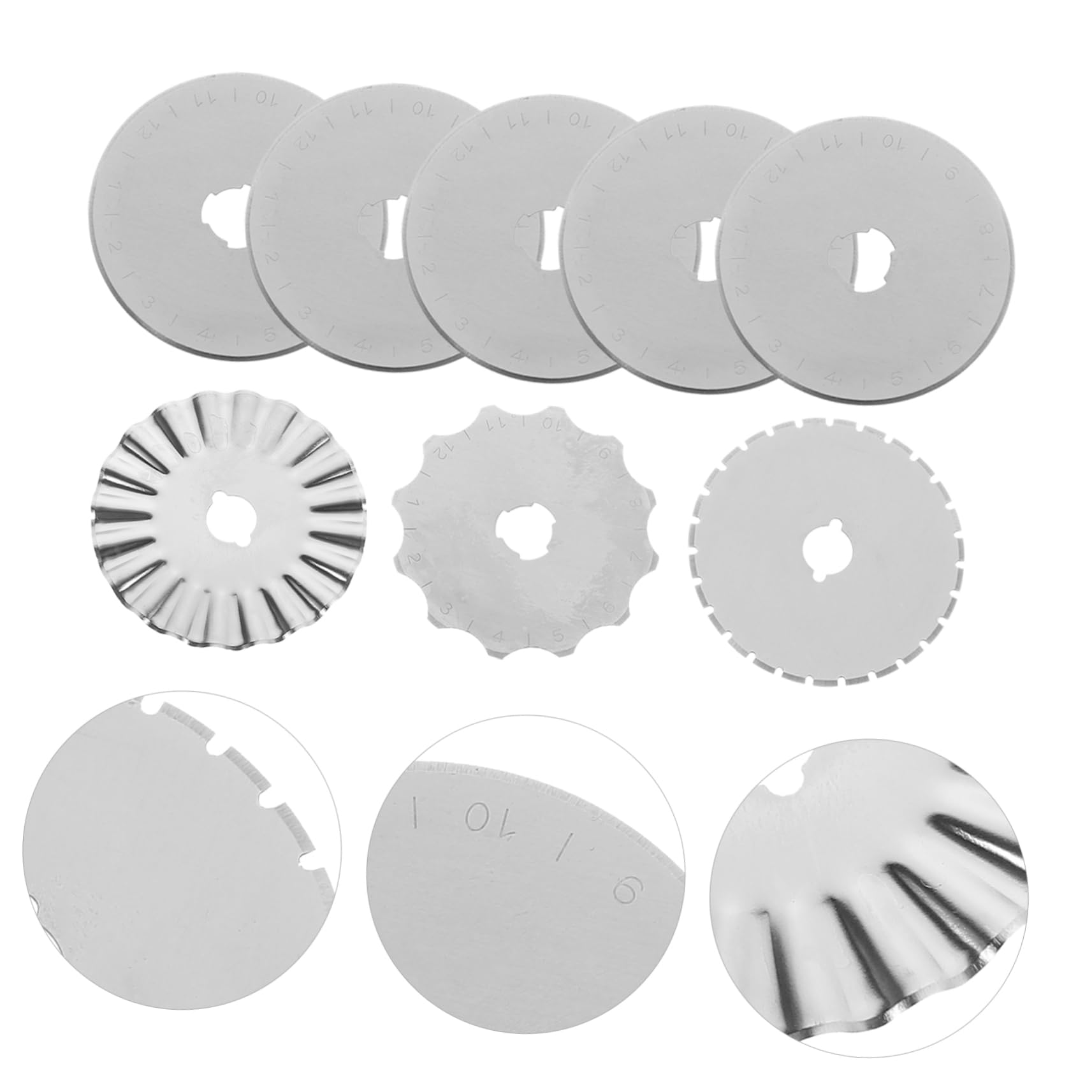 Tofficu 40piezas Cuchillas De Para Cutter Rotatorio De Compatible y Para Acolchado y Manualidades Rectos Ondulados y