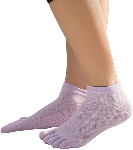 Amazon Co Jp Ainial ソックス レディース 五本指 靴下 夏 スニーカーソックス アンクルソックス メッシュ 通気性抜群 5本指ソックス 綿 5足セット ファッション