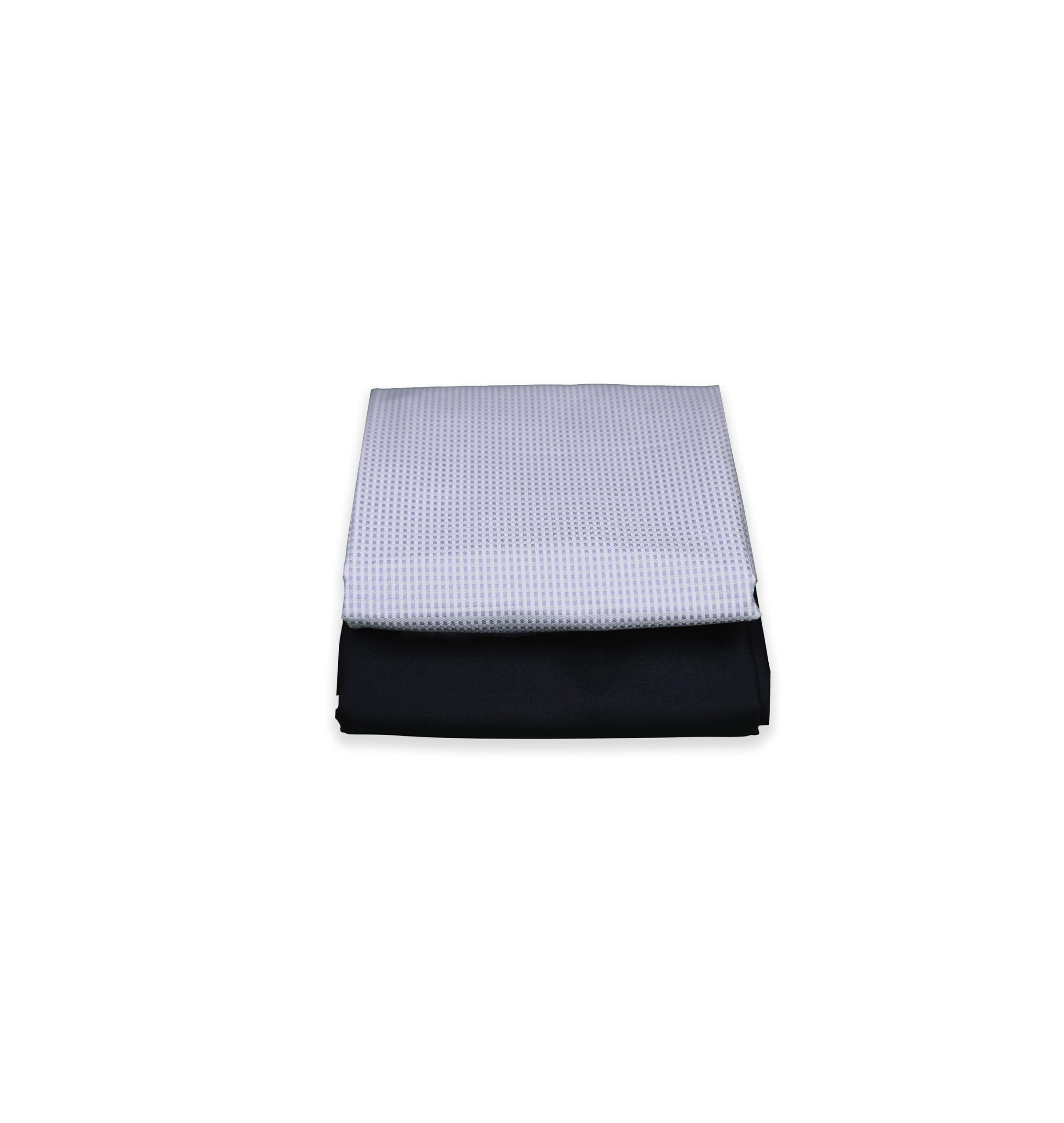 Premium Unstitched Shirt & Trouser Fabric Gift Set – Light Blue Patterned Shirt (1.60m) & Navy Blue TR Suiting (1.30m) – Formal Combo for Men-image-30