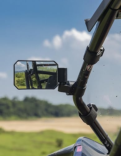 Miniatura 7 de kemimoto Espejos laterales UTV con jaula de barra antivuelco de 1.6 a 2 pulgadas, espejos laterales retrovisores SXS ajustables y separables,