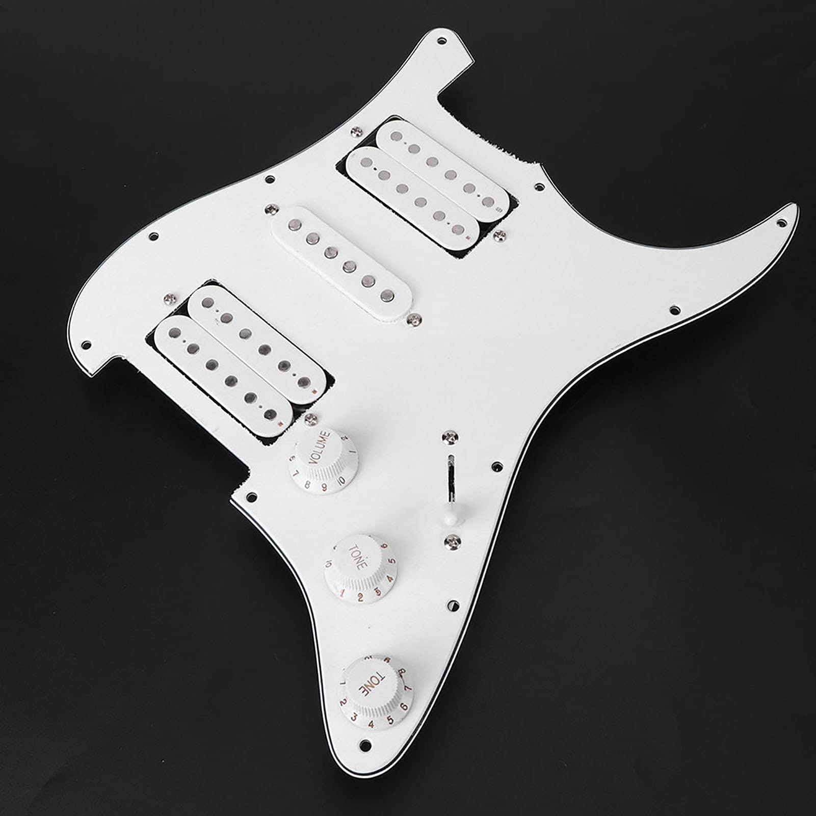 Naładowana maskownica do gitary elektrycznej Okablowana maskownica z przystawką HSH do gitar elektrycznych ST/SQ (biała)