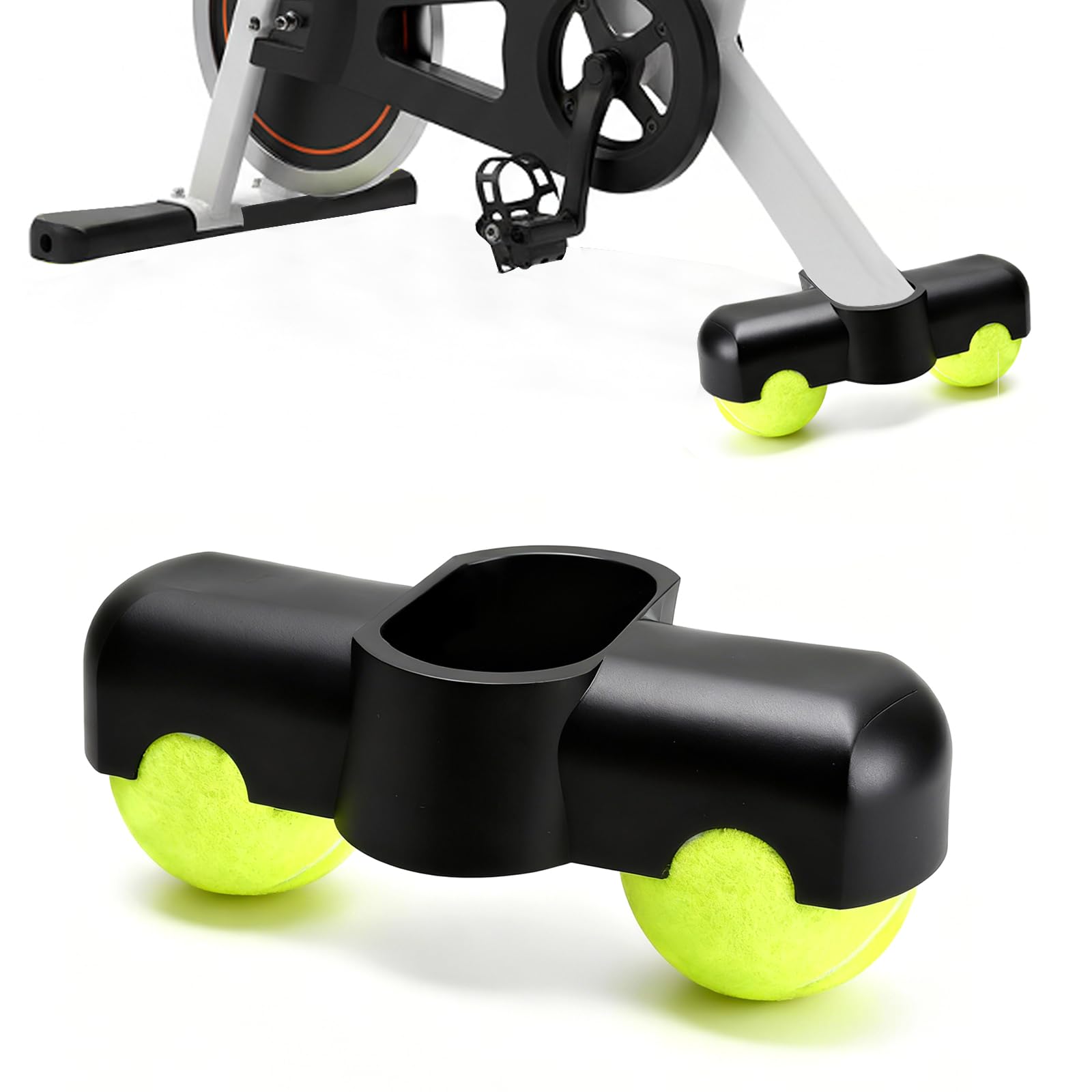 1 x Rocker Plate Feet for the Front Leg of the Zwift Ride Indoor Cycling Snap Rocker Feet Adapter Zwift Accessories Joint Wear Relieve Pain Essential for Cycling Training 2 Tennis Balls Included