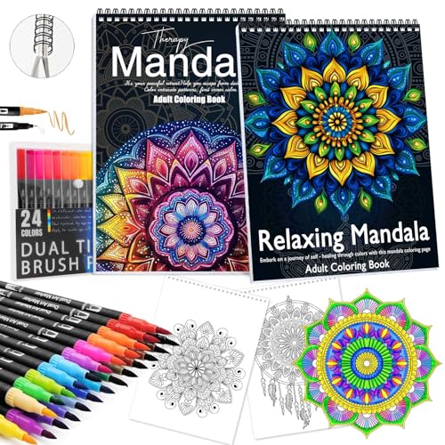 Adult Coloring Book for Women - Spiral Bound for Mindfulness & Relaxation
