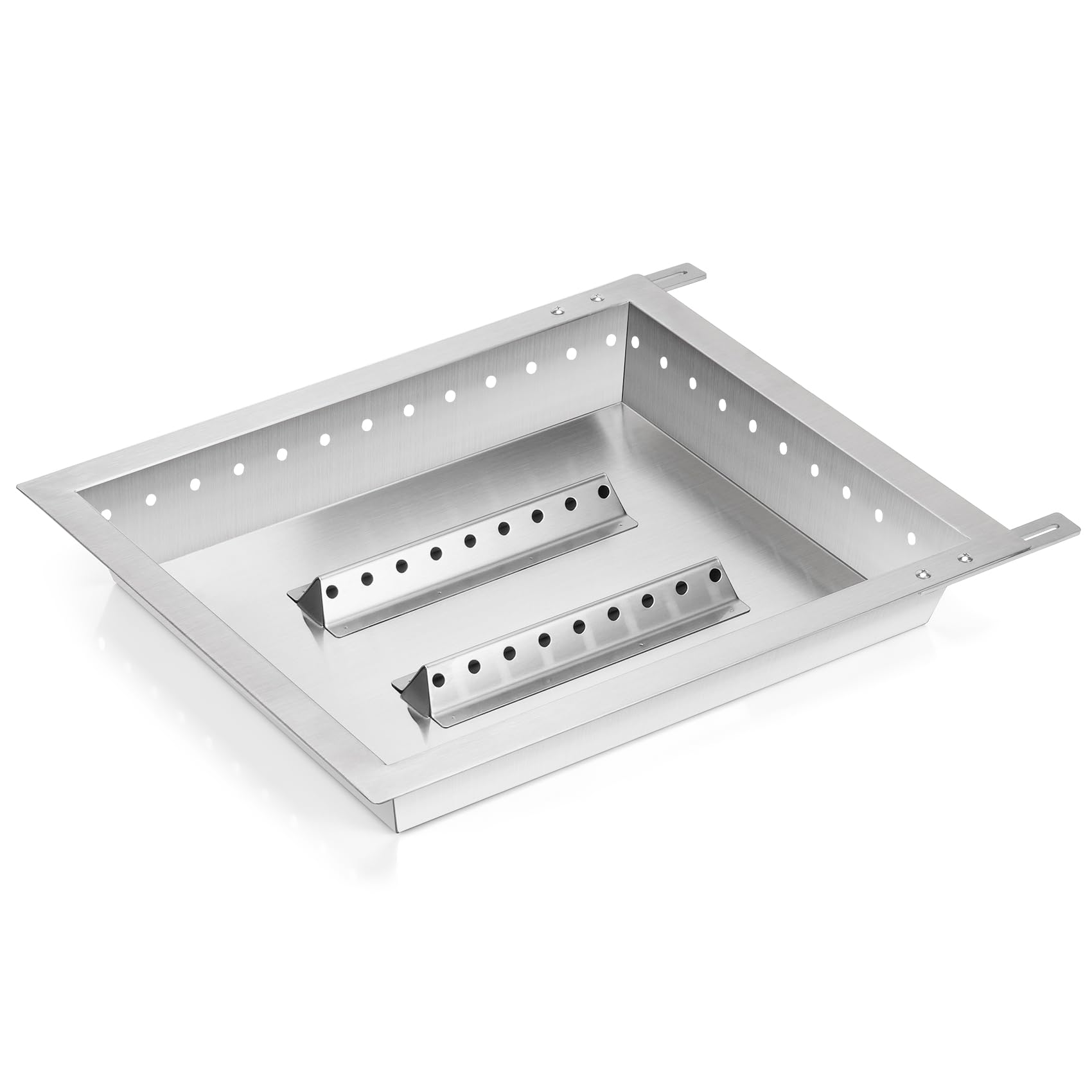 onlyfire Bandeja de Carbón de Acero Inoxidable, Barbacoa Cesta de Carbón para Barbacoa de Gas Weber, Longitud Ajustable de 44,5 a 48 cm, Bandeja de Carbón para Spirit ll 210, Spirit ll E-310