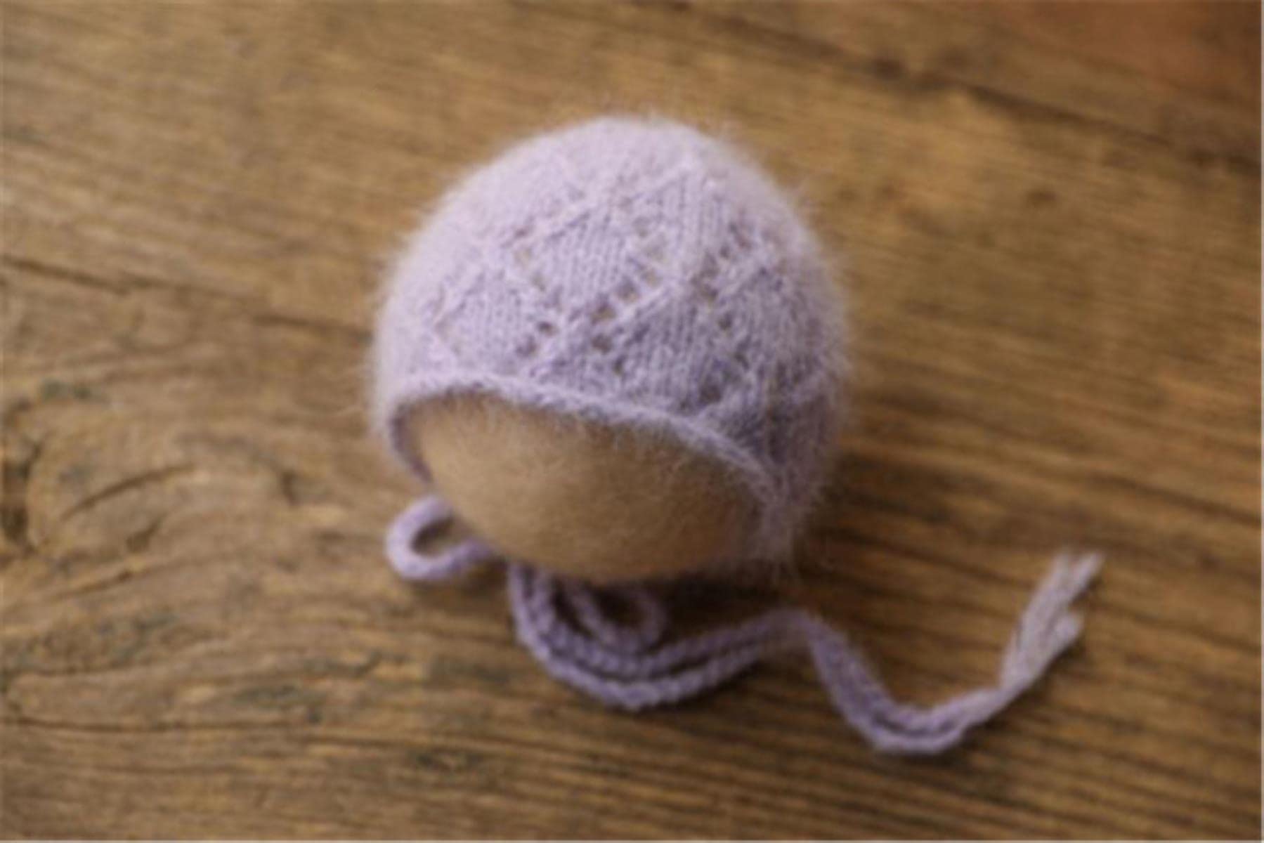 Gorro de terciopelo de visón de punto de lana pequeña gorra de oreja recién nacido accesorios de fotografía fotos de bebé