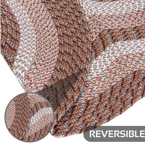 Better-Trends-Country-Braid-Collection-is-Durable-and-Stain-Resistant-Reversible-Indoor-Area-Utility-Rug-100-Polypropylene-in-Vibrant-Colors-40-x-60-Tri-Circle-Straw-Stripe Better Trends Country Braid Collection is Durable and Stain Resistant Reversible Indoor Area Utility Rug 100 Polypropylene in Vibrant Colors 40 x 60 Tri Circle Straw Stripe