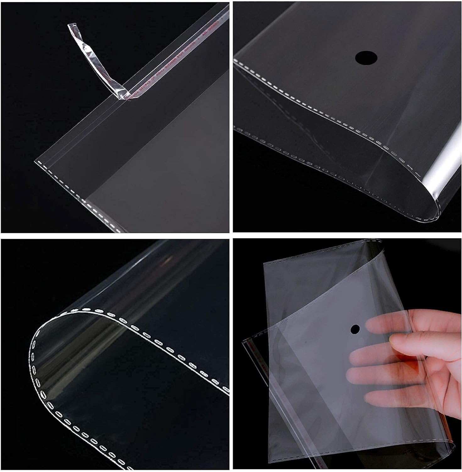 18x24 100 Count Large Cellophane Bags Clear Self Sealing Cello Bags 2mil Self Adhesive Plastic OPP Bags for Packaging Clothes Pants Magazine Toys Gifts Art Photos Brochure Documents