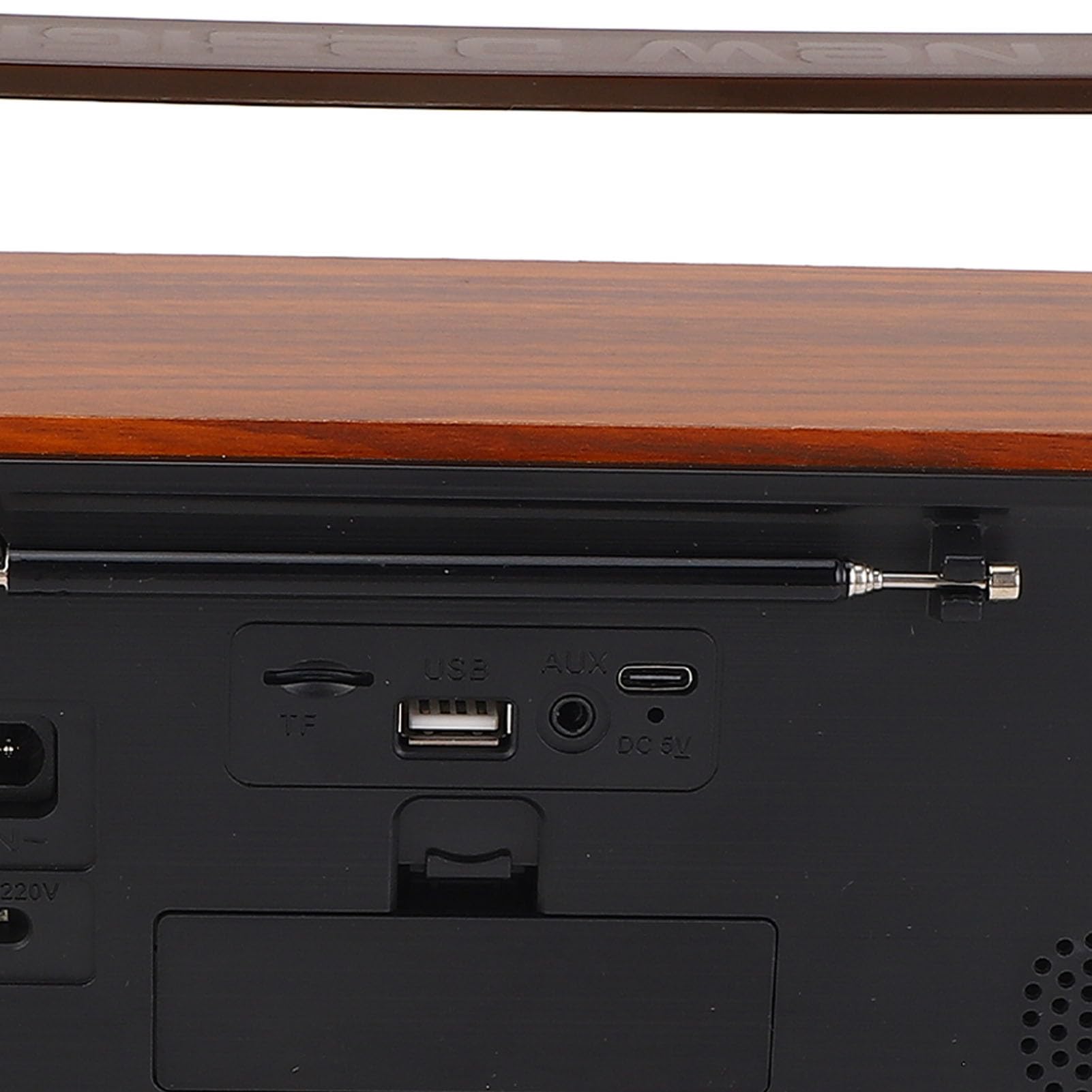 Asixxsix Przenośne Radio, Głośnik Bluetooth 4 w 1 Krystalicznie Czysty Odbiór FM Przenośny, Dłuższy Czas Rozrywki Radio z Długimi Antenami Teleskopowymi do Joggingu (wtyczka UE)