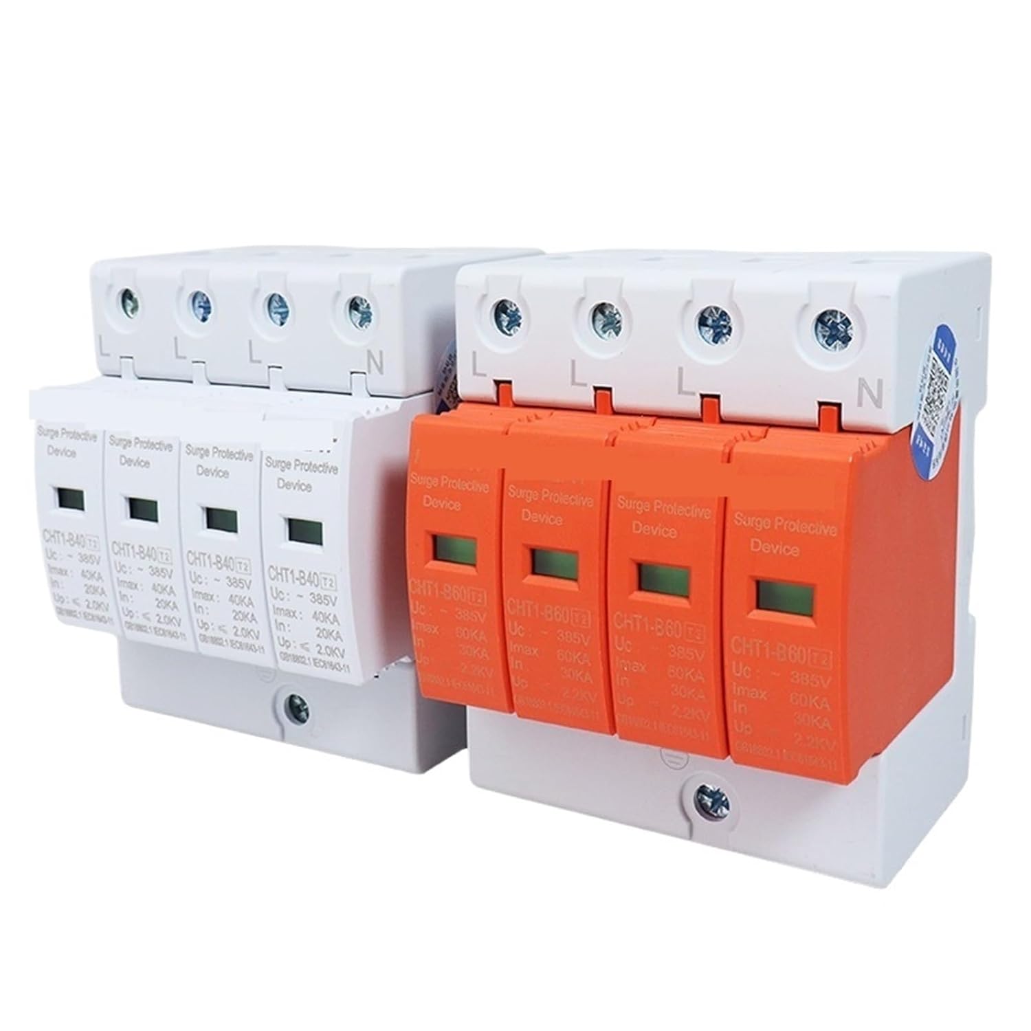 AC SPD 4P 385V 40KA 60KA 太陽光発電サージプロテクター DINレール取り付け 住宅用保護低電圧アレスター装置