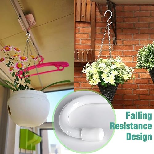 Miniatura 4 de Ganchos en S con revestimiento de vinilo resistente de 6 pulgadas, ganchos en S recubiertos de goma negra, extra grueso, antideslizante, gancho en S