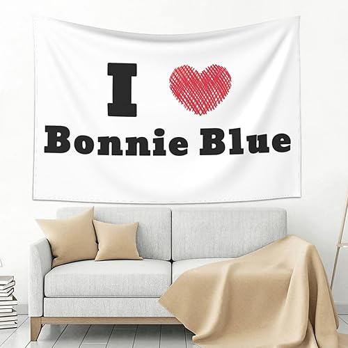Miniatura 3 de IMEEGIEN I Love Bonnie Blue Tapestry Wall Hanging 60x40 Inches Home Decoration For Bedroom Living Room Dorm Decor Wall Art