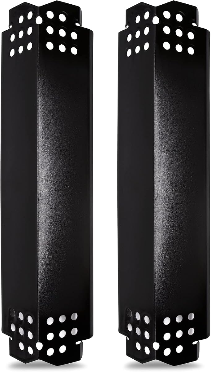 Criditpid Grill Replacement Parts for Nexgrill 720-0864 720-0864M 720-0830H 720-0896B, 720-0882a Gas Grill, 2-Pack Porcelain Steel Heat Plate Shields Burner for Nexgrill 2 Burner 720-0864 Parts