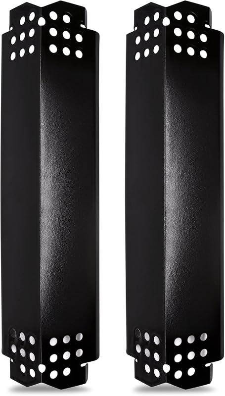 Criditpid Grill Replacement Parts for Nexgrill 720-0864 720-0864M 720-0830H 720-0896B, 720-0882a Gas Grill, 2-Pack Porcelain Steel Heat Plate Shields Burner for Nexgrill 2 Burner 720-0864 Parts
