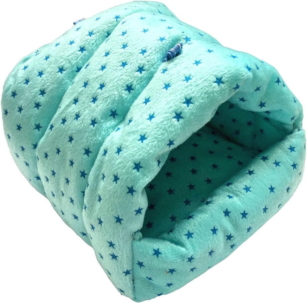 Guinea Pig Warm Cave Bed (M, Star-Blue)
